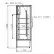 CC 1600 GD (SCH 1400 S) | Két üvegajtós hűtővitrin